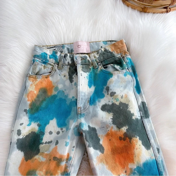 Revice Tie Dye Ex-boyfriend High Rise Jeans Straight Leg - Picture 7 of 14